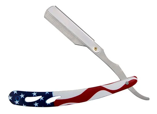 NAVAJA DE AFEITAR ESTAMBPADO BANDERA