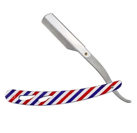 NAVAJA DE AFEITAR CON RAYAS DE BARBERIA 2