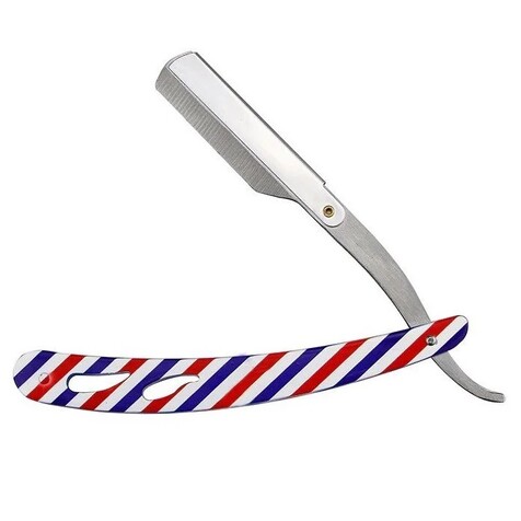 NAVAJA DE AFEITAR CON RAYAS DE BARBERIA 2