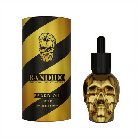 Aceite de barba hidratante profesional Golden 40ml. Marca BANDIDO