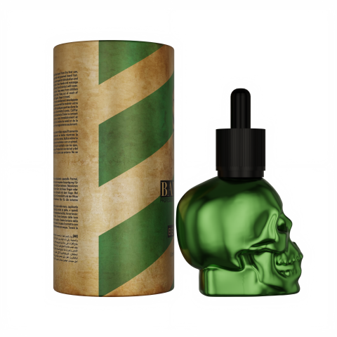 Aceite de barba hidratante profesional Verde 40ml. Marca BANDIDO