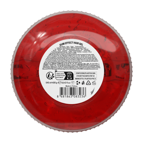 Gomina fijadora profesional de efecto goma Hair Gel Gum Effect. Marca BANDIDO