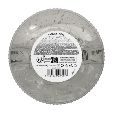 Gomina fijadora de fijación extrema profesional Hair Gel Freeze Styling. Marca BANDIDO