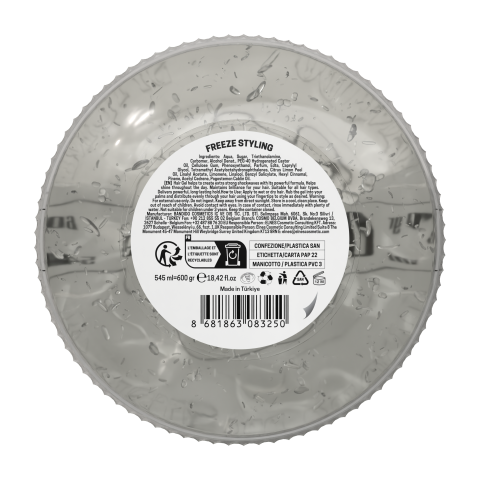 Gomina fijadora de fijación extrema profesional Hair Gel Freeze Styling. Marca BANDIDO