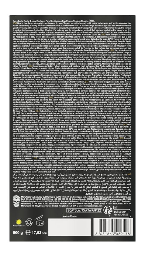 Cera depilatoria profesional de azuleno para pieles sensibles Bandido Hair Removal Azulen Wax. Marca BANDIDO