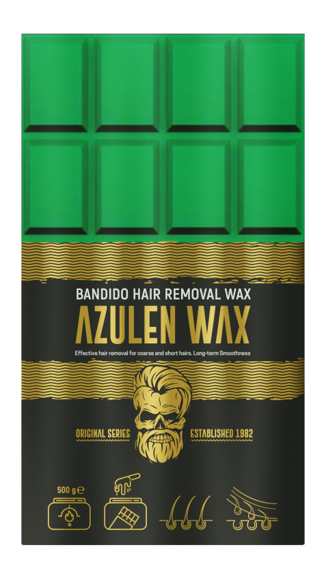 Cera depilatoria profesional de azuleno para pieles sensibles Bandido Hair Removal Azulen Wax. Marca BANDIDO