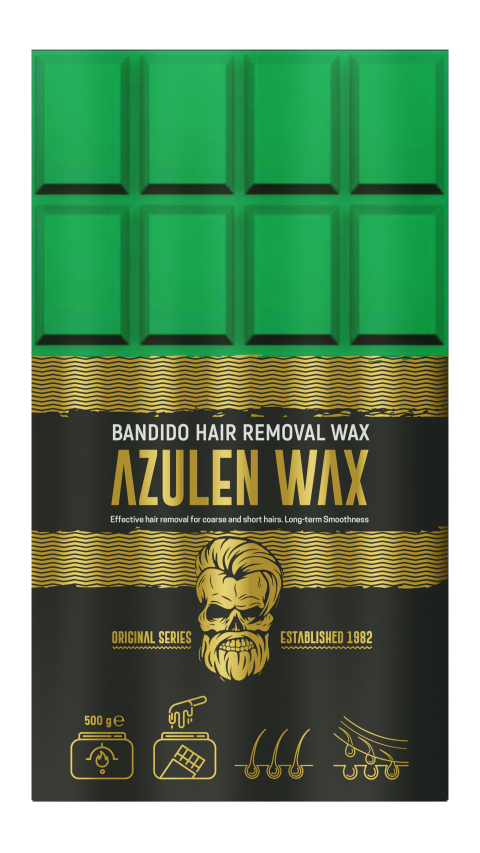 Cera depilatoria profesional de azuleno para pieles sensibles Bandido Hair Removal Azulen Wax. Marca BANDIDO