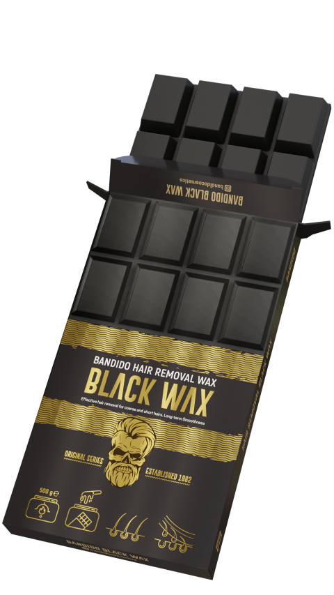 Cera negra para depilación profesional Bandido Hair Removal Black Wax. Marca BANDIDO