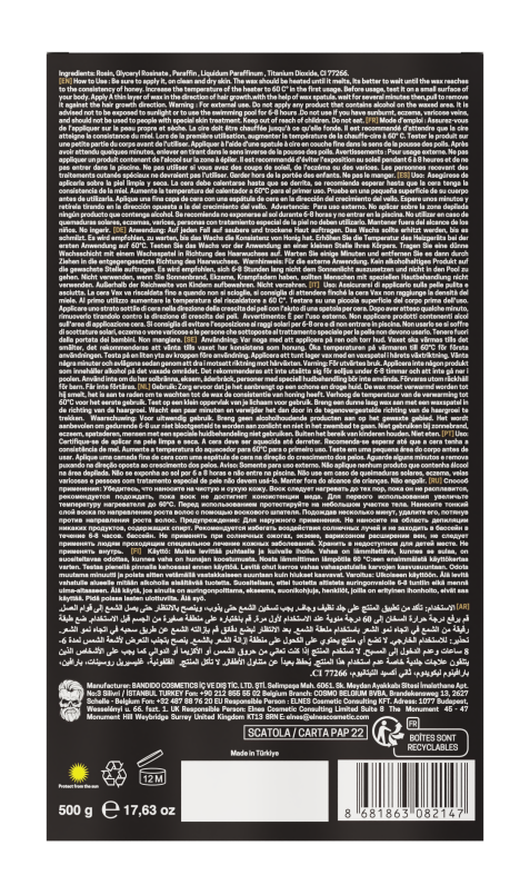 Cera negra para depilación profesional Bandido Hair Removal Black Wax. Marca BANDIDO