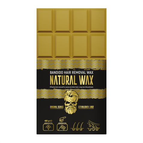 Cera depilatoria natural profesional para barbería Bandido Hair Removal Natural Wax. Marca BANDIDO
