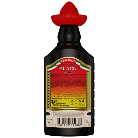 Mascarilla negra facial profesional Black Mask 250ml. Marca BANDIDO