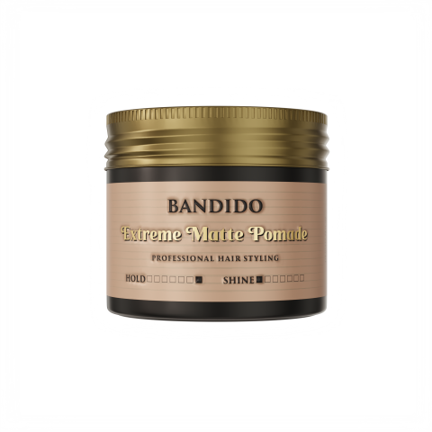 Pomada fijadora de fijación extrema y acabado mate profesional Black Pomade EAX Extrem Matte. Marca BANDIDO