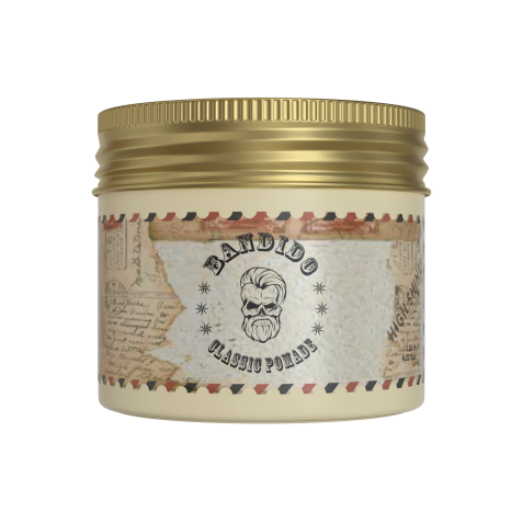 Cera fijadora de base acuosa profesional Bandido Pomade Wax Classic. Marca BANDIDO