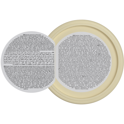 Cera fijadora de base acuosa profesional Bandido Pomade Wax Classic. Marca BANDIDO