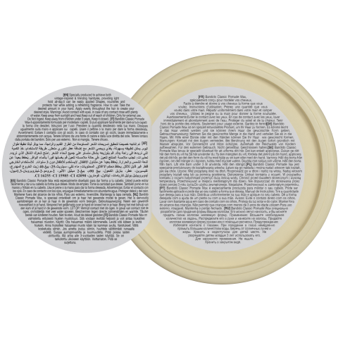 Cera fijadora de base acuosa profesional Bandido Pomade Wax Classic. Marca BANDIDO