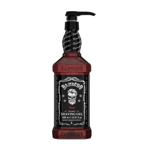 Gel de afeitado transparente profesional Shaving Gel Red 1000ml. Marca BANDIDO