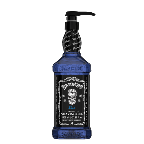 Gel de afeitado transparente profesional Blue 1000ml. Marca BANDIDO