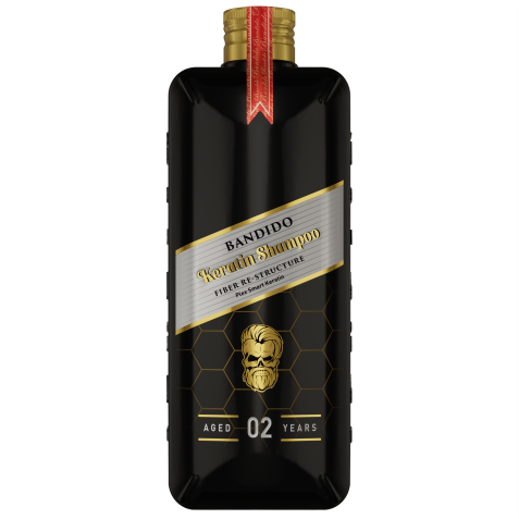 Champú de keratina reparador profesional Bandido Keratin 350ml. Marca BANDIDO