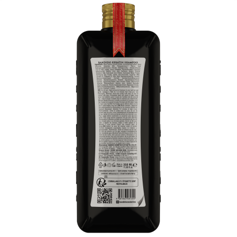 Champú de keratina reparador profesional Bandido Keratin 350ml. Marca BANDIDO