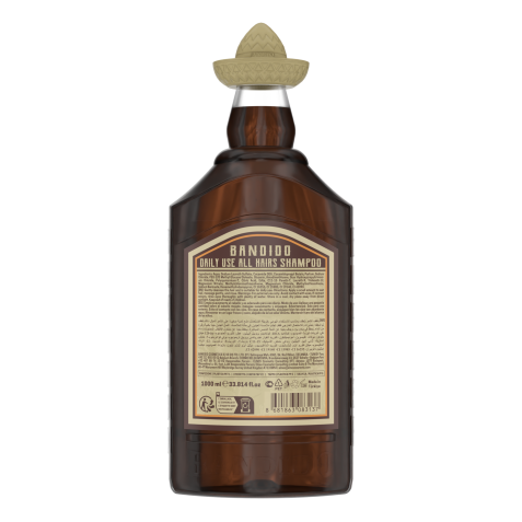 Champú de uso diario profesional para barbería Shampoo Bandido Daily 1L. Marca BANDIDO