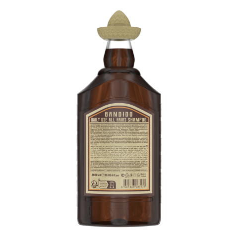 Champú de uso diario profesional para barbería Shampoo Bandido Daily 1L. Marca BANDIDO