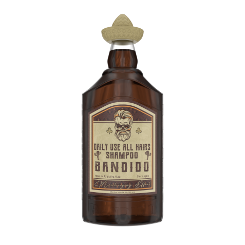 Champú de uso diario profesional para barbería Shampoo Bandido Daily 1L. Marca BANDIDO