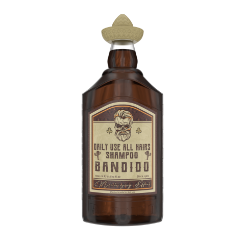 Champú de uso diario profesional para barbería Shampoo Bandido Daily 1L. Marca BANDIDO