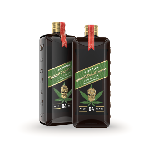 Champú anticaspa profesional de acción profunda 350ml. Marca BANDIDO