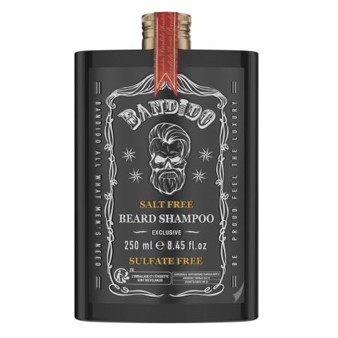Champú para barba profesional hidratante 250ml. Marca BANDIDO