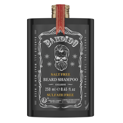 Champú para barba profesional hidratante 250ml. Marca BANDIDO