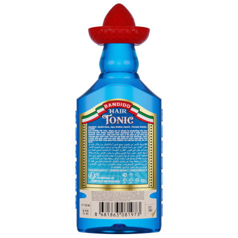 Tónico capilar anticaspa profesional refrescante 250ml. Marca BANDIDO