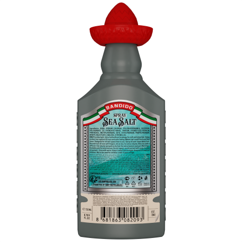 Spray de sal marina profesional para textura y volumen Bandido Sea Salt 250ml. Marca BANDIDO