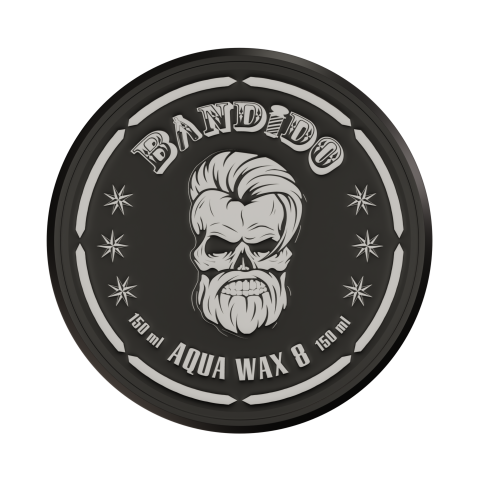 Cera capilar de fijación fuerte profesional Aqua Wax 8 Negra 150ml. Marca BANDIDO