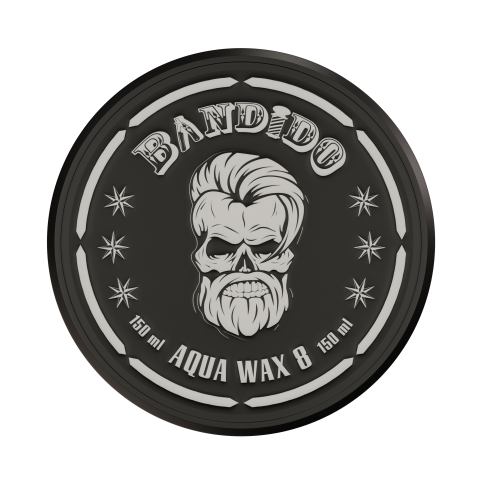 Cera capilar de fijación fuerte profesional Aqua Wax 8 Negra 150ml. Marca BANDIDO