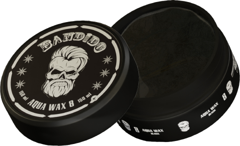 Cera capilar de fijación fuerte profesional Aqua Wax 8 Negra 150ml. Marca BANDIDO